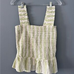 LC Lauren Conrad Ruffled Peplum Tank Shirt NWT